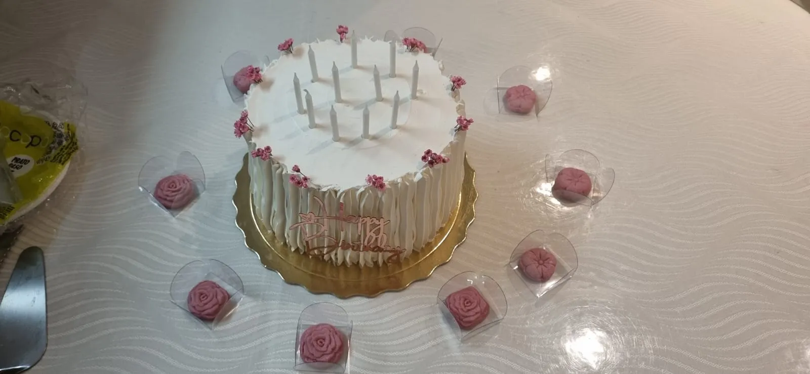 Bolo de aniversário com velas